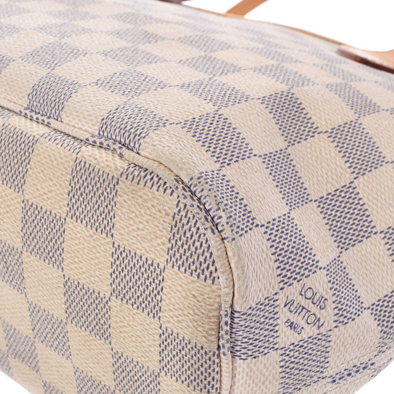 LOUIS VUITTON Louis Vuitton Damier Azur Never Frle PM White N51110 Unisex Damier Zuru Canvas Handbag B Rank used Ginzo