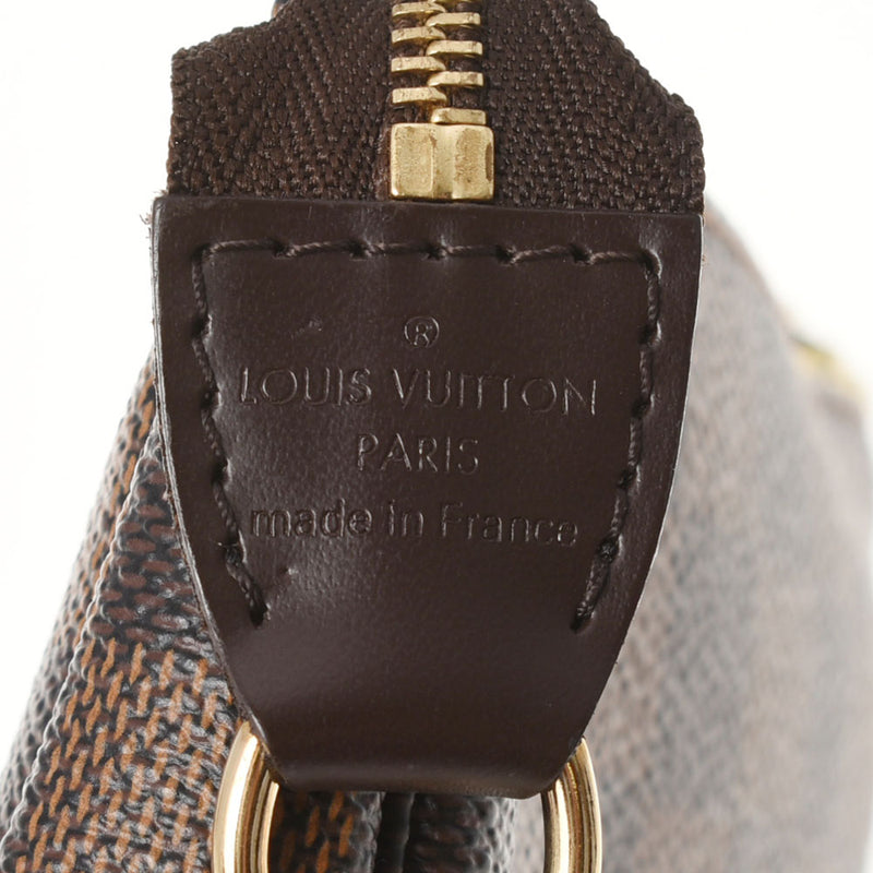 路易·威登（Louis Vuitton）路易斯·威登（Louis Vuitton）达米尔（Damier）迷你T＆B棕色N58011女士Dami Cambus配件袋A级使用Ginzo