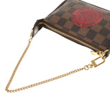 LOUIS VUITTON Louis Vuitton Damier Mini T & B Brown N58011 Ladies Dami Cambus Accessory Pouch A Rank used Ginzo