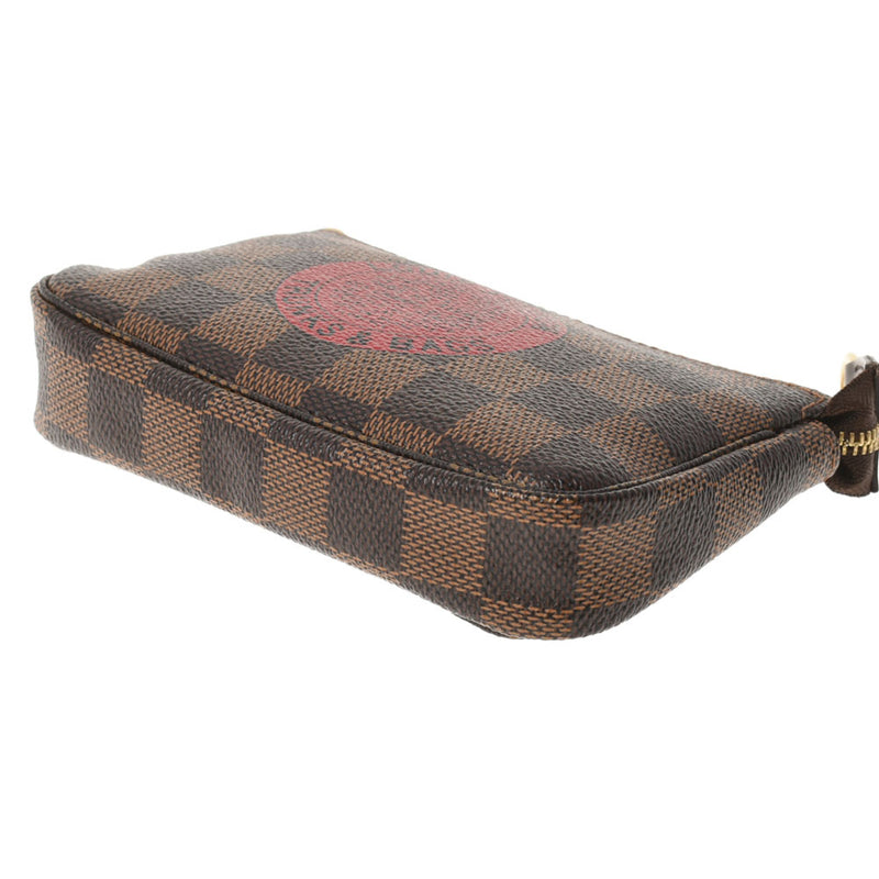 LOUIS VUITTON Louis Vuitton Damier Mini T & B Brown N58011 Ladies Dami Cambus Accessory Pouch A Rank used Ginzo