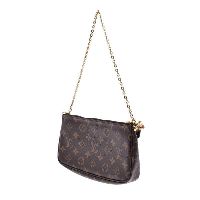 LOUIS VUITTON ルイヴィトン モノグラム ミュルティ ポシェット アクセソワール カーキ M44813 ユニセックス モノグラムキャンバス ショルダーバッグ ABランク 中古 銀蔵