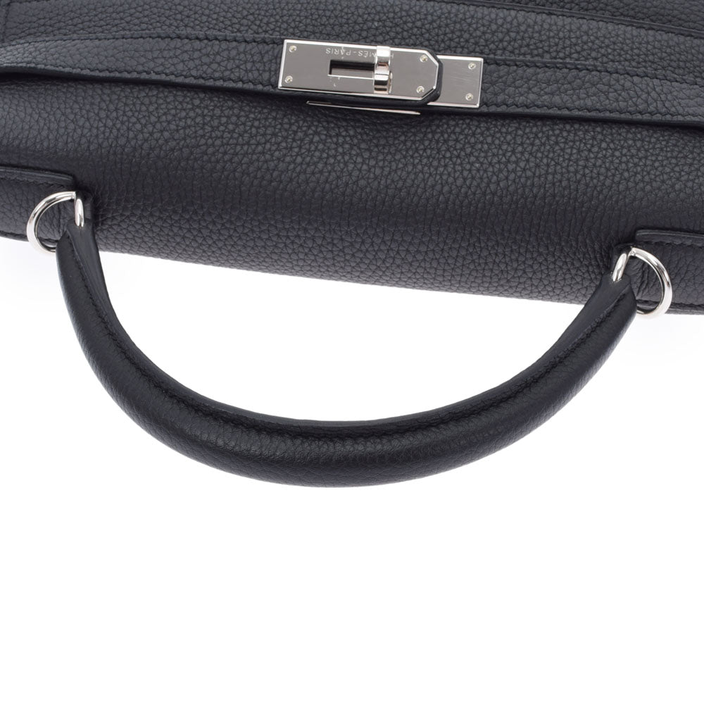 エルメスケリー32 内縫い 黒 シルバー金具 □R刻印(2014年頃)刻印