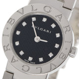 BVLGARI Bulgari Bulgari Bulgari Bulgari 23 12P Diamond BB23SS Ladies SS Watch Quartz Black Dial A Rank used Ginzo