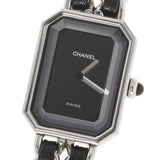 CHANEL シャネル プルミエール サイズL H0451 レディース SS/革 腕時計 クオーツ 黒文字盤 Aランク 中古 銀蔵