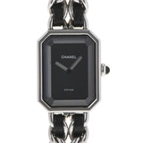 CHANEL Chanel Premiere Size L H0451 Ladies SS/Leather Watch Quartz Black Dial A Rank used Ginzo