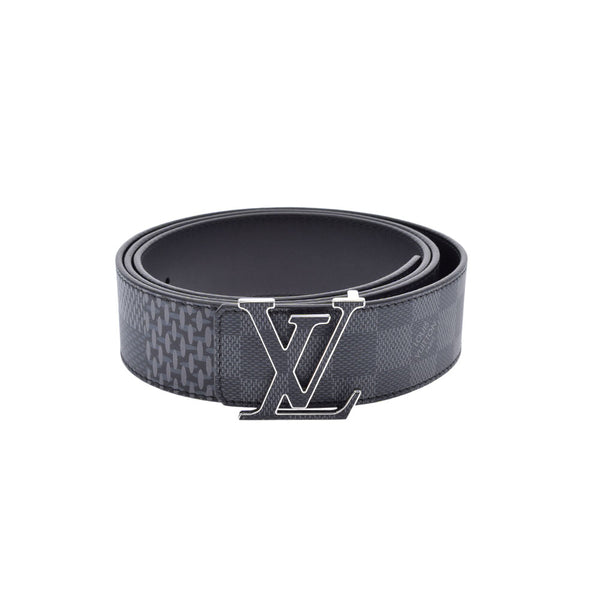 美品✨　ルイヴィトン サンチュール イニシャル ダミエグラフィット LV 黒 ルイヴィトンサンチュール LVイニシャル 40MM 110cm 黒 メンズ ダミエ