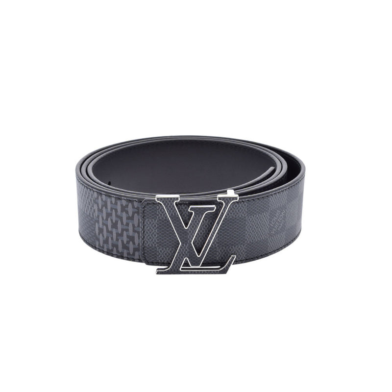 LOUIS VUITTON Louis Vuitton Santule Lv Initial 40mm 110cm Black M0340Q Men's Damier Graphit Canvas Calf Belt unused Ginzo