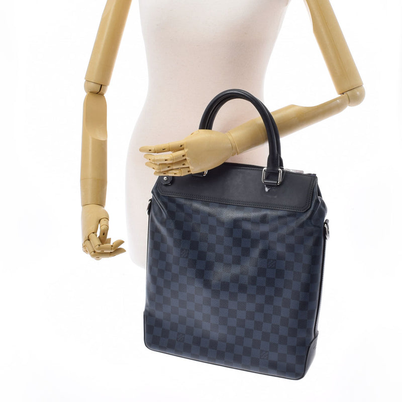 LOUIS VUITTON ルイヴィトン ダミエ コバルト グリニッジ ネイビー系/黒 N41351 メンズ ショルダーバッグ Aランク 中古 銀蔵