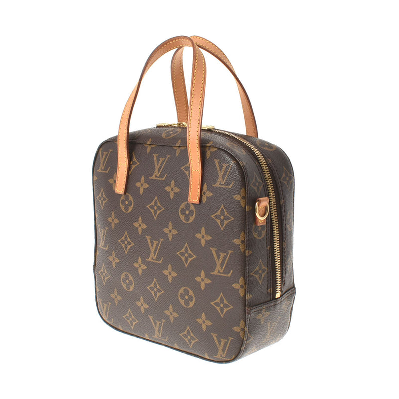 LOUIS VUITTON Louis Vuitton Monogram Spontini Brown M47500 Unisex Monogram Canvas Handbag AB Rank Used Ginzo