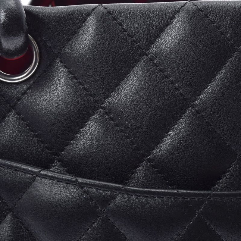 香奈儿香奈儿（Chanel Chanel Cambon）系列大手提袋黑色/黑色女士皮革/搪瓷手提袋等级