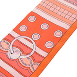 HERMES Hermes twilly old tag fittings Orange ladies silk 100 % scarf AB rank used Ginzo