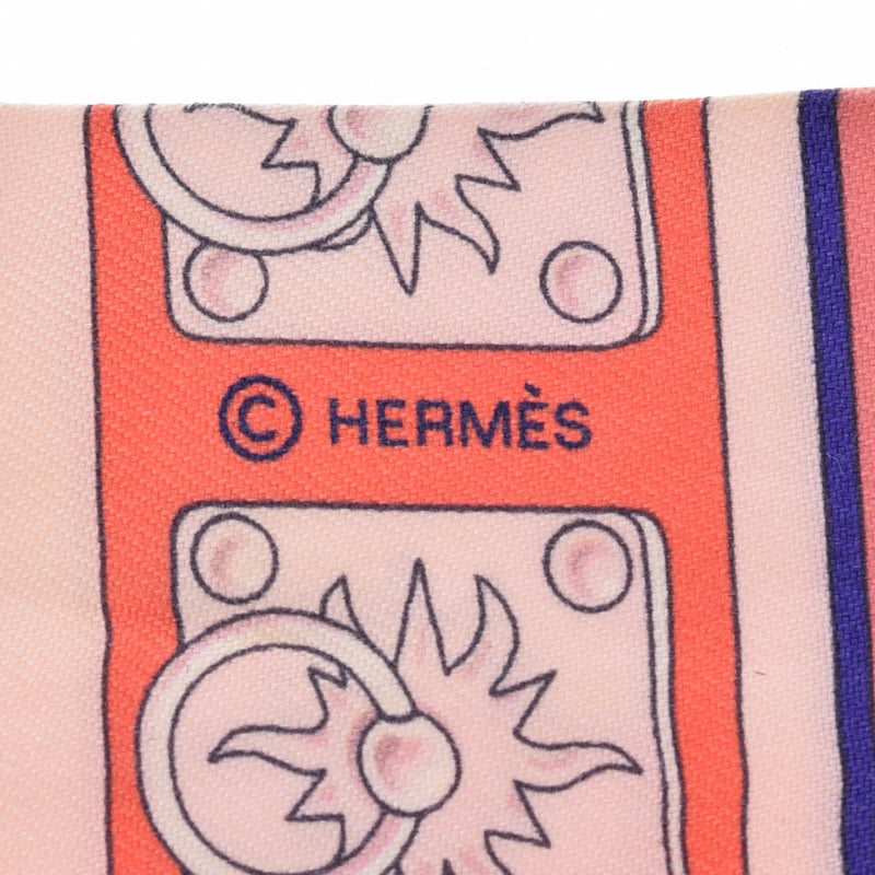 HERMES Hermes twilly old tag fittings Orange ladies silk 100 % scarf AB rank used Ginzo