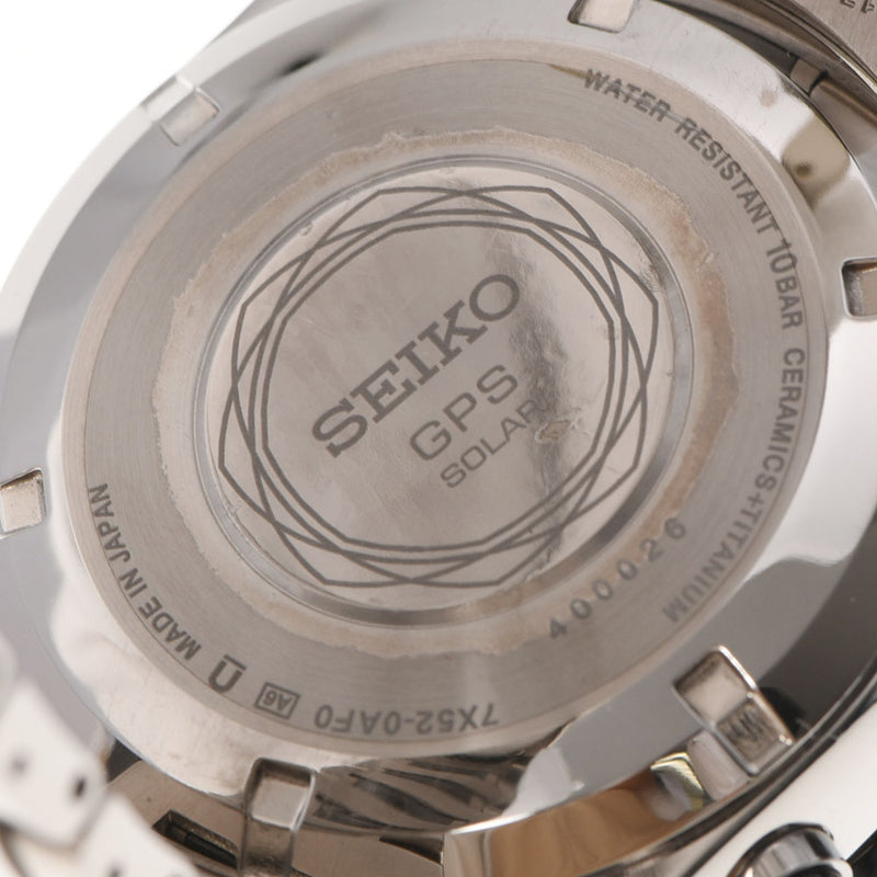 SEIKO セイコー アストロン ソーラー電波 SBXA015 メンズ チタン 腕時計 ソーラー電波時計 黒文字盤 Aランク 中古 銀蔵
