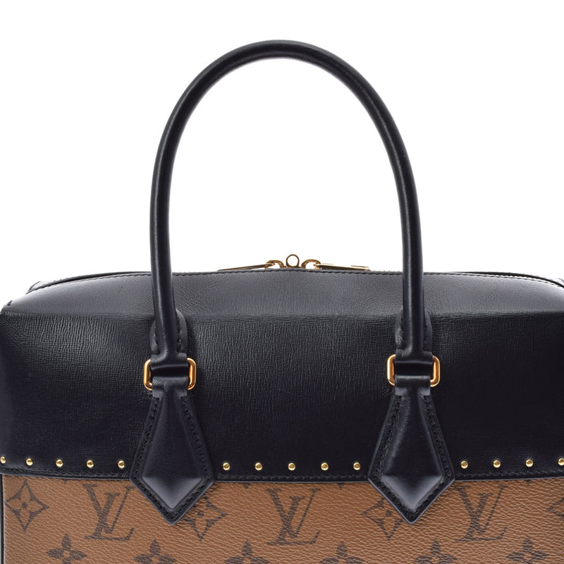 LOUIS VUITTON ルイヴィトン モノグラム リバースシティマル ライトブラウン/黒 M43595 レディース レザー  モノグラムリバースキャンバス ハンドバッグ Aランク 中古 銀蔵