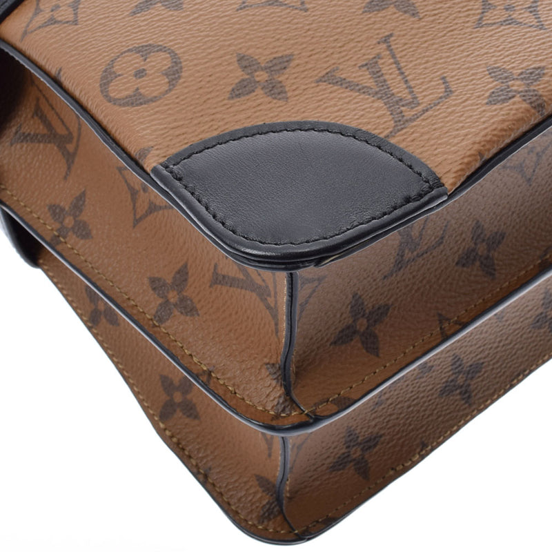 LOUIS VUITTON Louis Vuitton Monogram Reverse City Mal Light Brown/Black M43595 Ladies Leather Monogram Reverse Canvas Handbag A Rank Used Ginzo