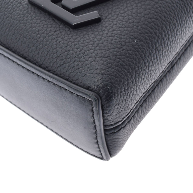 LOUIS VUITTON Louis Vuitton Lv Aerogram Pochette Noir (Black) M69837 Men's Grain Leather Clutch Bag A Rank used Ginzo