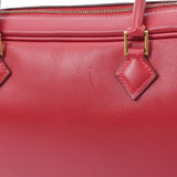 HERMES エルメス プリュム 28 エラン  ルージュガランス シルバー金具 □M刻印(2009年頃) レディース スイフト ハンドバッグ ABランク 中古 銀蔵