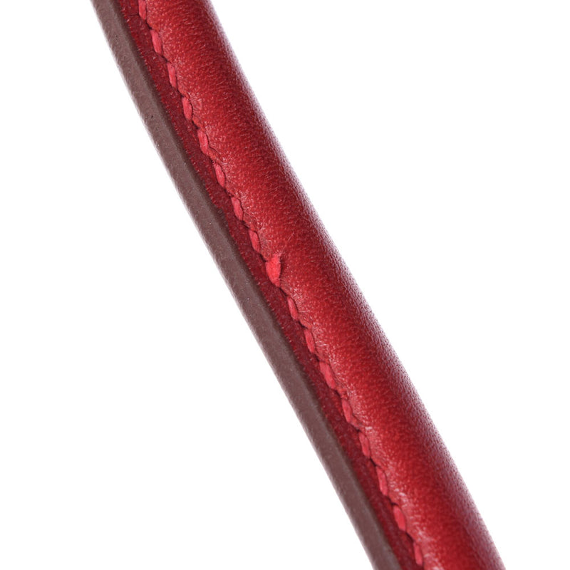 HERMES エルメス プリュム 28 エラン  ルージュガランス シルバー金具 □M刻印(2009年頃) レディース スイフト ハンドバッグ ABランク 中古 銀蔵