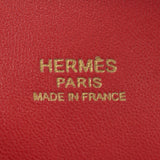 HERMES エルメス プリュム 28 エラン  ルージュガランス シルバー金具 □M刻印(2009年頃) レディース スイフト ハンドバッグ ABランク 中古 銀蔵