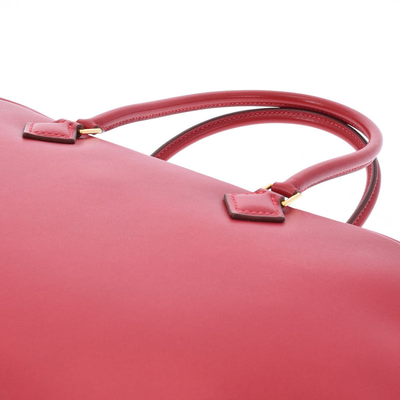 HERMES エルメス プリュム 28 エラン  ルージュガランス シルバー金具 □M刻印(2009年頃) レディース スイフト ハンドバッグ ABランク 中古 銀蔵
