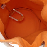 HERMES エルメス サックマリーン レシーフ オレンジ シルバー金具 ユニセックス キャンバス ショルダーバッグ Bランク 中古 銀蔵