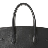 HERMES エルメス バーキン35 黒 ゴールド金具 □G刻印(2003年頃) ユニセックス トリヨンクレマンス ハンドバッグ ABランク 中古 銀蔵