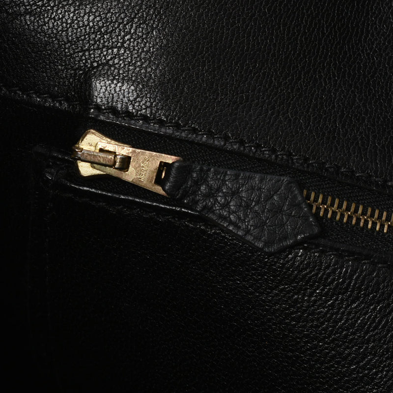 HERMES エルメス バーキン35 黒 ゴールド金具 □G刻印(2003年頃) ユニセックス トリヨンクレマンス ハンドバッグ ABランク 中古 銀蔵