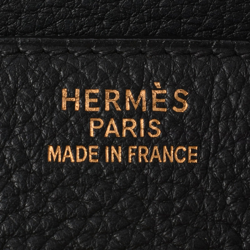 HERMES エルメス バーキン35 黒 ゴールド金具 □G刻印(2003年頃) ユニセックス トリヨンクレマンス ハンドバッグ ABランク 中古 銀蔵