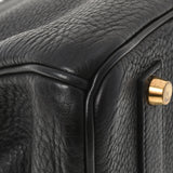 HERMES エルメス バーキン35 黒 ゴールド金具 □G刻印(2003年頃) ユニセックス トリヨンクレマンス ハンドバッグ ABランク 中古 銀蔵