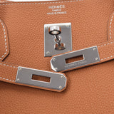 HERMES Hermes Birkin 40 Tough Silver Bracket A engraved (around 2017) Unisex Togo Handbag A Rank used Ginzo