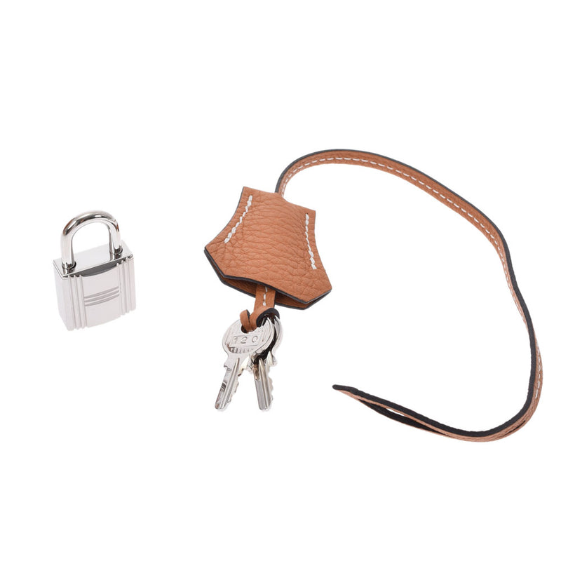 HERMES Hermes Birkin 40 Tough Silver Bracket A engraved (around 2017) Unisex Togo Handbag A Rank used Ginzo