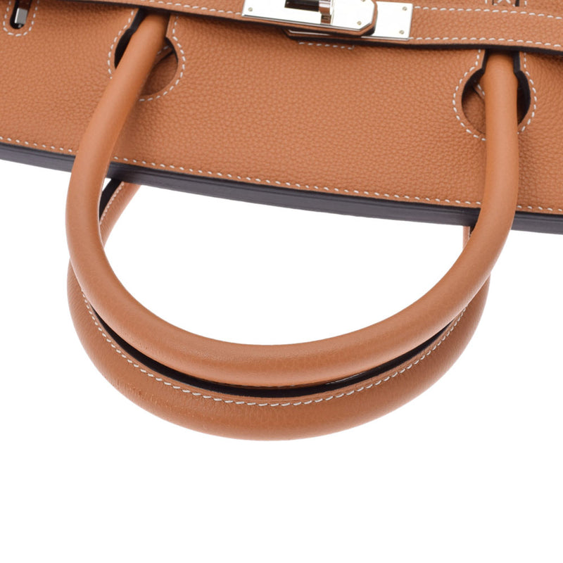 HERMES Hermes Birkin 40 Tough Silver Bracket A engraved (around 2017) Unisex Togo Handbag A Rank used Ginzo