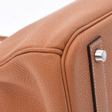 HERMES Hermes Birkin 40 Tough Silver Bracket A engraved (around 2017) Unisex Togo Handbag A Rank used Ginzo