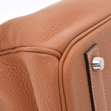 HERMES Hermes Birkin 40 Tough Silver Bracket A engraved (around 2017) Unisex Togo Handbag A Rank used Ginzo
