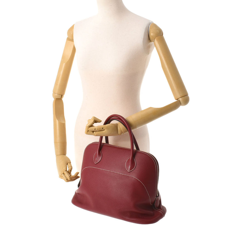 HERMES エルメス ボリード リラックス 35 ルージュアッシュ シルバー金具 T刻印(2015年頃) レディース トリヨンノビーヨ ハンドバッグ Aランク 中古 銀蔵