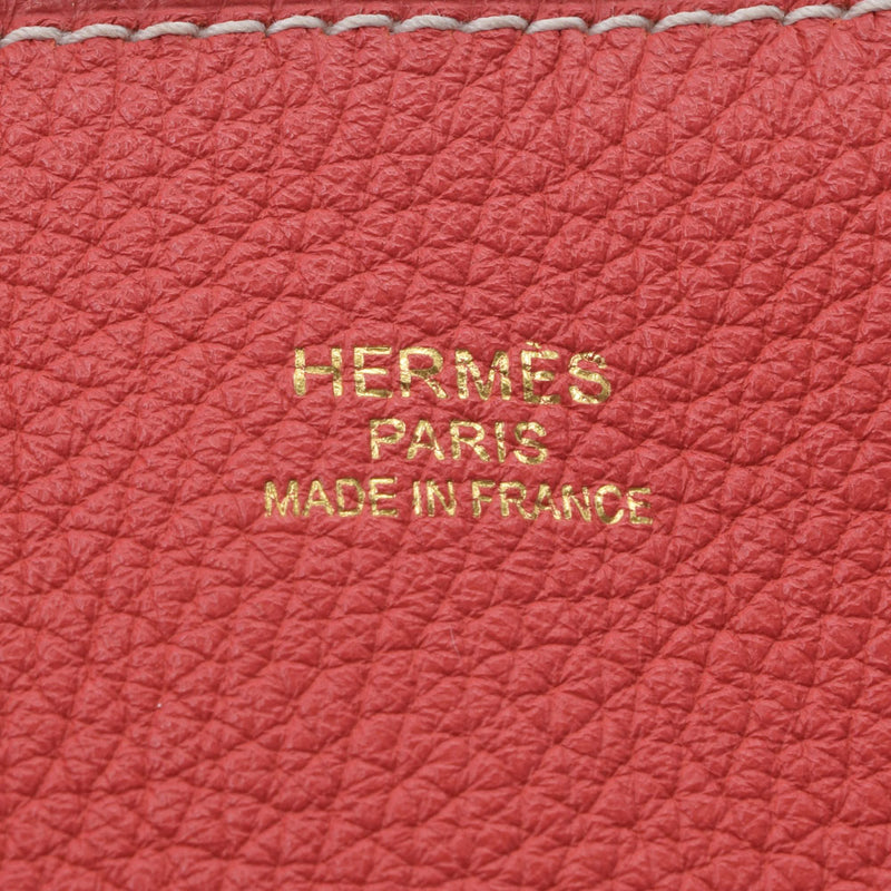 爱马仕爱马仕（Hermes Hermes dubble Sense）36可逆的布干维尔/红宝石雕刻（2017年左右）男女通用的托里昂·莱莫斯手提袋AB级使用Ginzo