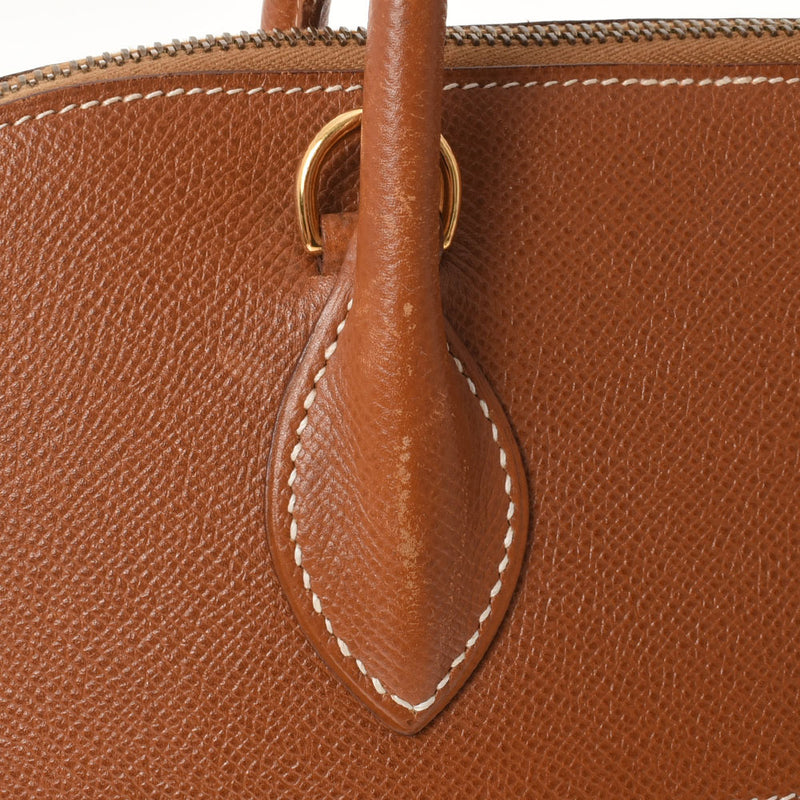 HERMES エルメス ボリード37  ゴールド ゴールド金具 ○W刻印(1993年頃) レディース クシュベル ハンドバッグ Bランク 中古 銀蔵