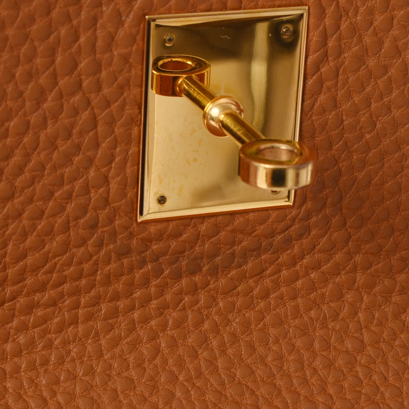 HERMES Hermes Birkin 40 Gold Gold Bracket □ C engraved (around 1999) Unisex Togo Handbag AB Rank Used Ginzo