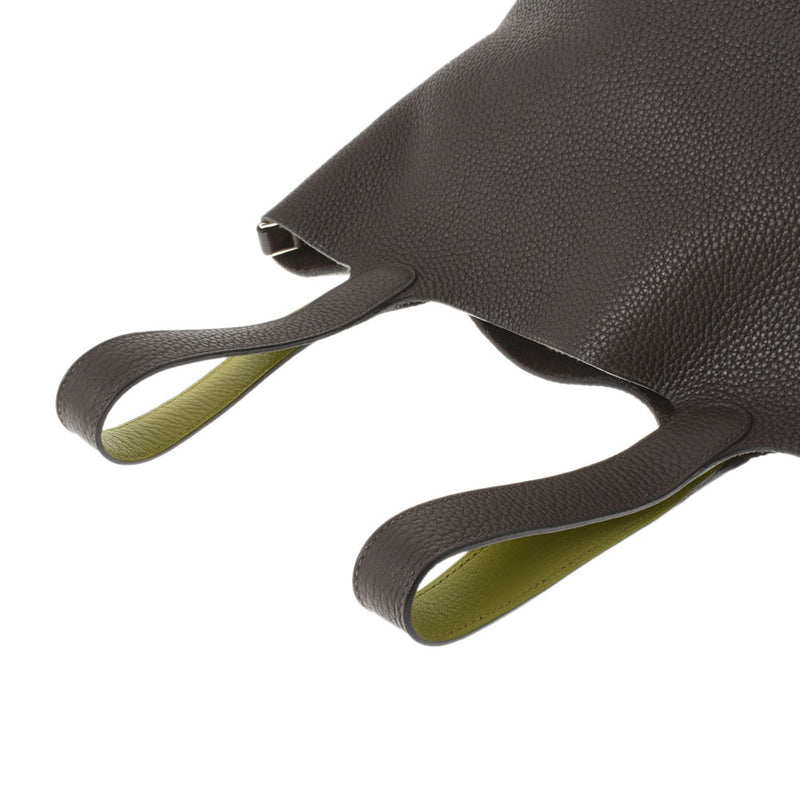 HERMES エルメス ピコタンロック MM エベヌ/アニス シルバー金具 □J刻印(2006年頃) レディース トリヨンクレマンス ハンドバッグ Aランク 中古 銀蔵