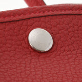 HERMES エルメス ガーデンパーティー PM ルージュピマン ユニセックス  ヴァッシュカントリー ハンドバッグ Aランク 中古 銀蔵