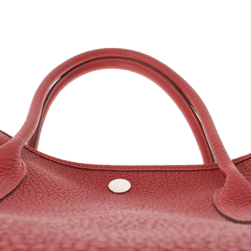 HERMES エルメス ガーデンパーティー PM ルージュピマン ユニセックス  ヴァッシュカントリー ハンドバッグ Aランク 中古 銀蔵