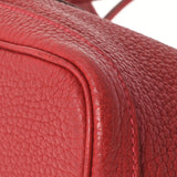 HERMES エルメス ガーデンパーティー PM ルージュピマン ユニセックス  ヴァッシュカントリー ハンドバッグ Aランク 中古 銀蔵