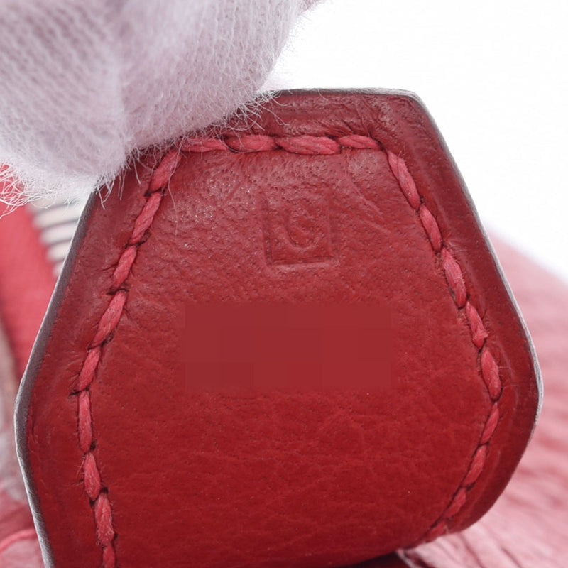 爱马仕爱马仕无聊的37 Rouge Veff银支架□G雕刻（2003年左右）女士Toryon Lemance Handbag AB级使用Ginzo