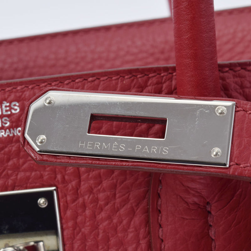 HERMES Hermes Birkin 30 Rouge Biff Paladium Bracket □ R engraved (around 2014) Ladies Toryon Lemance Handbag A Rank Used Ginzo