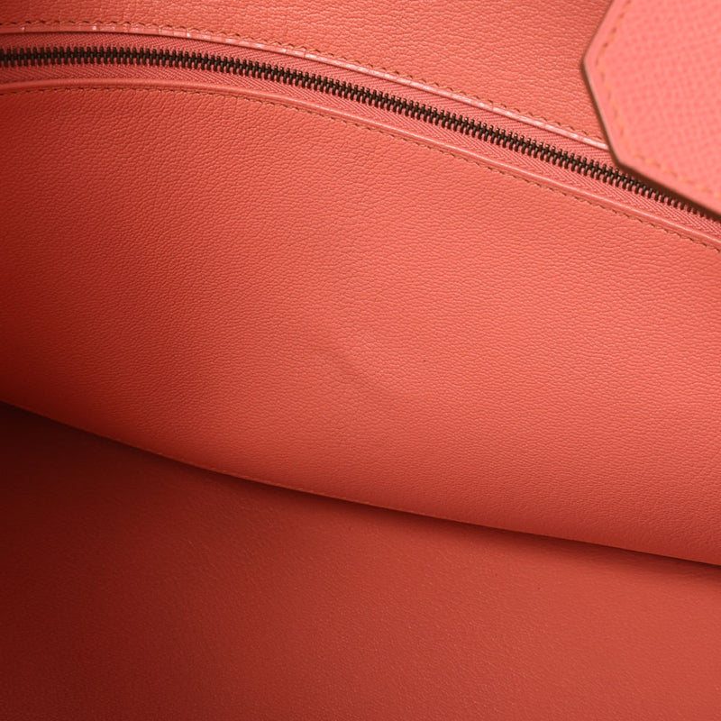 HERMES エルメス バーキン35 フラミンゴ ゴールド金具 □Q刻印(2013年頃) ユニセックス ヴォーエプソン ハンドバッグ Aランク 中古 銀蔵