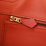 HERMES エルメス バーキン35 フラミンゴ ゴールド金具 □Q刻印(2013年頃) ユニセックス ヴォーエプソン ハンドバッグ Aランク 中古 銀蔵