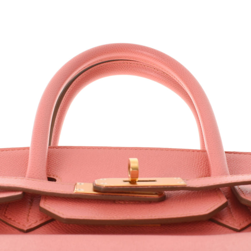 HERMES エルメス バーキン35 フラミンゴ ゴールド金具 □Q刻印(2013年頃) ユニセックス ヴォーエプソン ハンドバッグ Aランク 中古 銀蔵