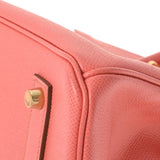 HERMES Hermes Birkin 35 Flamingo Gold Bracket □ Q engraved (around 2013) Unisex Vo Epson Handbag A Rank used Ginzo