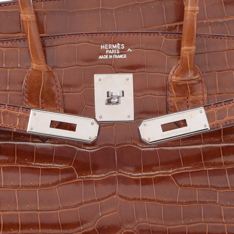 HERMES Hermes Birkin 35 Meal Paladium Bracket □ K engraved (around 2007) Unisex Polosus Handbag A Rank used Ginzo