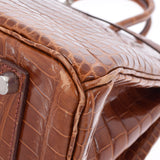 HERMES Hermes Birkin 35 Meal Paladium Bracket □ K engraved (around 2007) Unisex Polosus Handbag A Rank used Ginzo